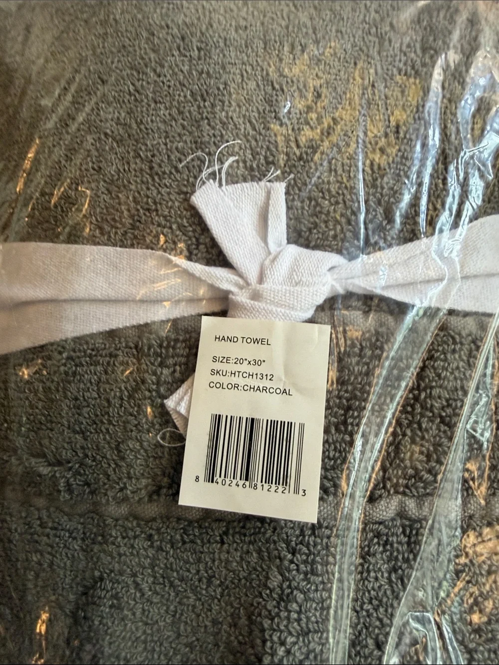 Cozy Earth Plush Hand Towels in Charcoal 2 each